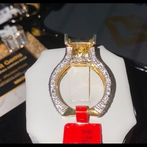 10k gold vermeil SI natural real diamond engagement promise ring not CZ Gift!